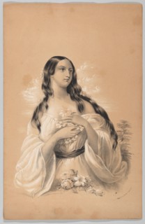 Woman Holding Flowers