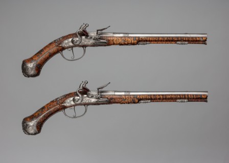 Pair of Flintlock Pistols Made for Christian Ernst