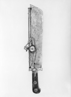Hunting Knife Combined with Wheellock Pistol
