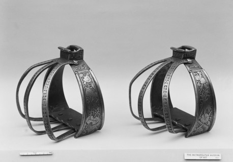 Pair of Stirrups from a horse armour made for a member of the Collalto Family