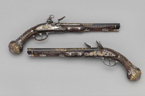 Pair of Flintlock Pistols Made for Ferdinand IV...Italo-Spanish