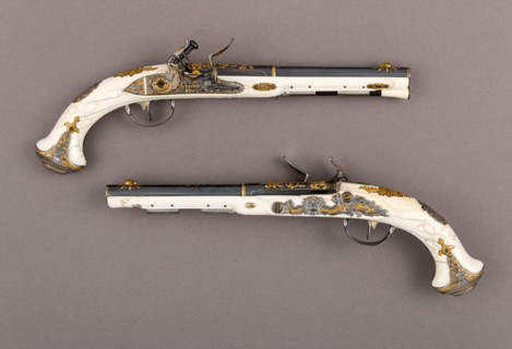 Pair of Flintlock Pistols of Empress Catherine the Great...