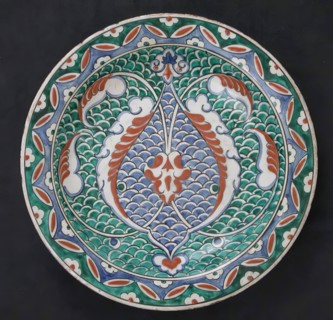 Dish with Scale-Pattern Design