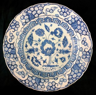 Footed Bowl with Lotuses