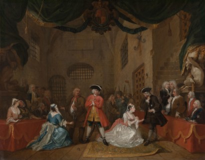 The Beggar's Opera;The Beggar's Opera, III, xi;Scene from the Beggar's Opera, 1729.