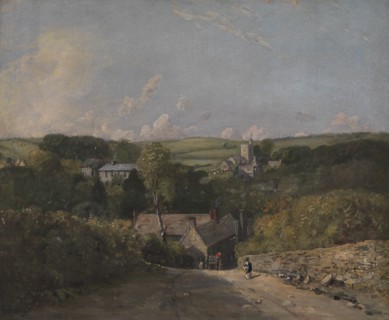 Osmington Village;View of Osmington Village with the Church and Vicarage;Osmington Village, with the Church and Vicarage, 1816 to 1817.