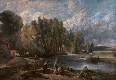Stratford Mill;"The Young Waltonians";Stratford Mill on the River Stour;Stratford Mill, "The Young Waltonians", 1819 to 1820.