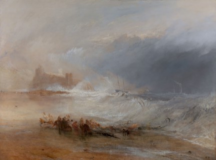 Wreckers -- Coast of Northumberland, with a Steam-Boat Assisting a Ship off Shore;Wreckers,--coast of Northumberland, with a steam-boat assisting a ship off shore, between 1833 and 1834.