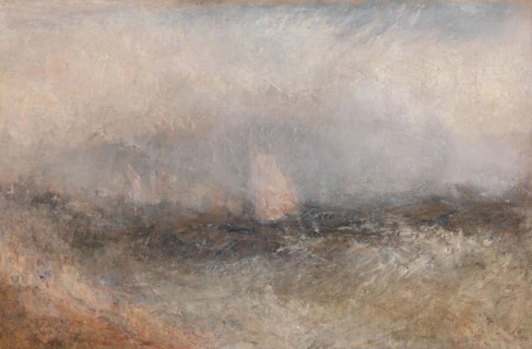 Off the Nore;Squally Weather, between 1840 and 1845. Thames estuary and the North sea.