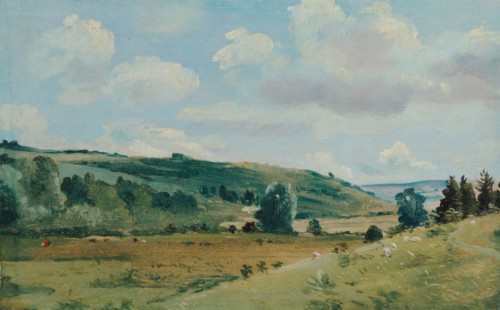 Landscape;Summer Landscape near Dedham;Summer Landscape near Dedham(?), between 1849 and 1855.