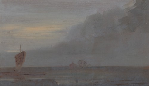 Seapiece with Boats: Evening;Seascape with Boats, Evening, ca. 1815. Formerly attributed to Joseph Mallord William Turner and Peter DeWint