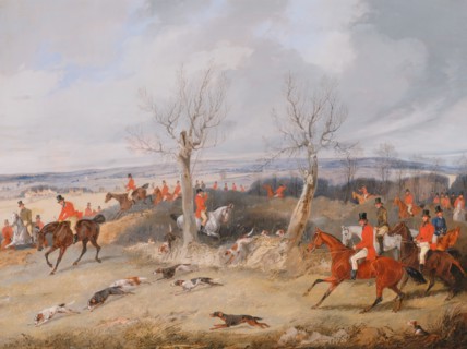 Hunting Scene: In Full Cry;The Belvoir Hunt: Full Cry, ca. 1840.