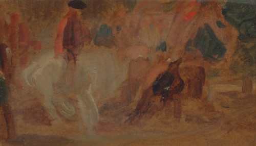 Man on a White Horse, early 19th century. Formerly attributed to Joseph Mallord William Turner, and Peter DeWint