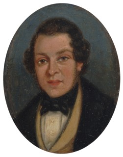 Miniature: Portrait of Abram Constable, brother of the artist, early 19th century.