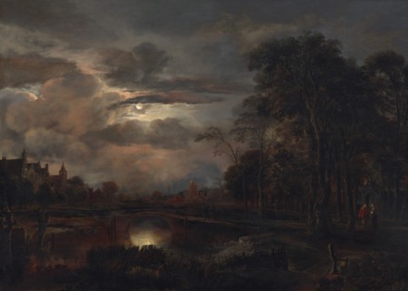Moonlit Landscape with Bridge, probably 1648/1650.