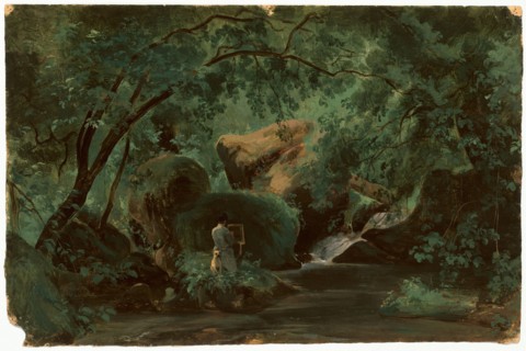Forest Interior with a Painter, Civita Castellana, 1825/1830.