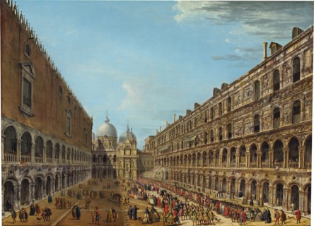 Procession in the Courtyard of the Ducal Palace, Venice, 1742 or after.