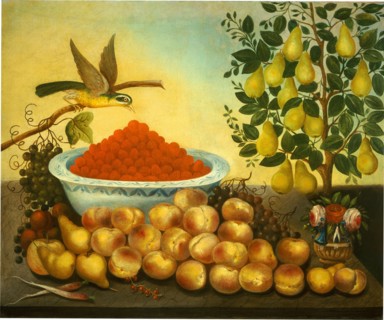 Still Life: Fruit, Bird, and Dwarf Pear Tree, 1856.