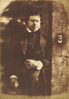David Octavius Hill at the gate of Rock House, Edinburgh, 1843-1847.