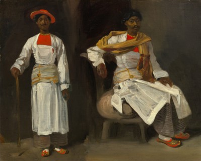 Two Studies of an Indian from Calcutta, Seated and Standing, c. 1823/1824.