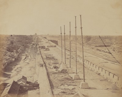 Top of the Wall From Anting Gate, Pekin, Taken Possession by English and French Troops, October 1860, 1860.