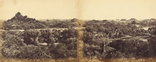 View of the Imperial Winter Palace, Pekin, Showing the Artificial Hill, October 29, 1860, 1860.