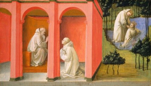 Saint Benedict Orders Saint Maurus to the Rescue of Saint Placidus, c. 1445/1450.