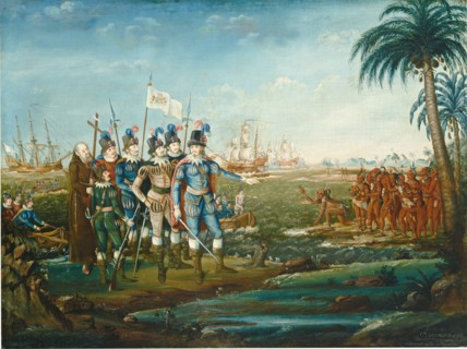 First Landing of Christopher Columbus, 1800/1805.