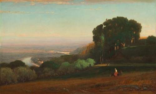 View of the Tiber near Perugia, 1872-1874.