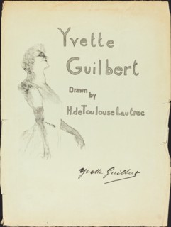 Cover, Yvette Guilbert, 1898.
