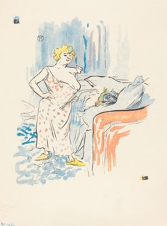Man and Woman. Observations of daily life inside a Parisian brothel where Lautrec resided.