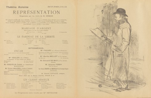 Mariage d'argent; Le Fardeau de la liberté; Un Client sérieux [recto], 1897.