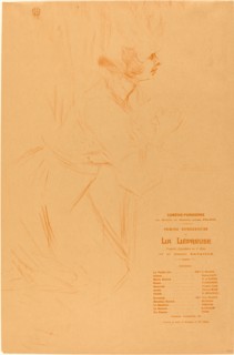 Program for "La lepreuse" (Programme pour "La lépreuse"), 1896. Comic-opera by Sylvio Lazzari.