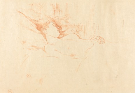 Sleep (Le sommeil), 1896. Observations of daily life inside a Parisian brothel where Lautrec resided.