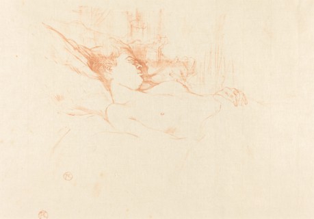 Sleep (Le sommeil), 1896. Observations of daily life inside a Parisian brothel where Lautrec resided.