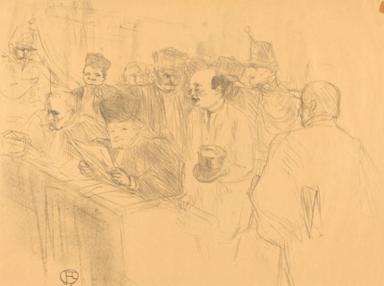 Soudais Deposition (Déposition Soudais), 1896. Getuigenis van Soudais giving evidence during the deposition of Emile Arton