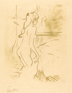 Study of a Woman (Etude de femme), 1893. Observations of daily life inside a Parisian brothel where Lautrec resided.