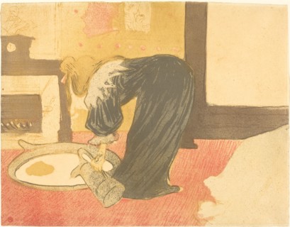 Woman at the Tub (Femme au tub), 1896. Observations of daily life inside a Parisian brothel where Lautrec resided.