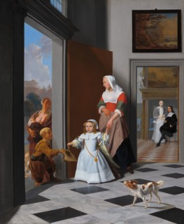 A Nurse and a Child in an Elegant Foyer, 1663.