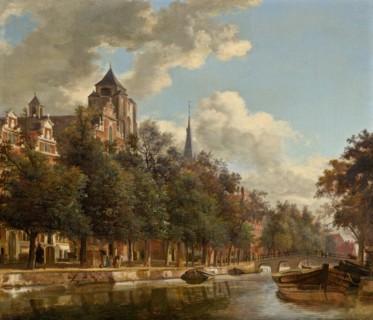 View Down a Dutch Canal, c. 1670.
