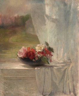 Flowers on a Window Ledge, c. 1861.
