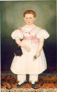Girl with Reticule and Rose, c. 1840.