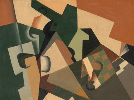 Glass and Checkerboard, c. 1917.