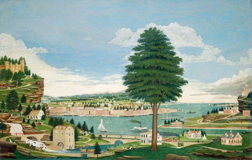 Composite Harbor Scene with Castle, c. 1875.