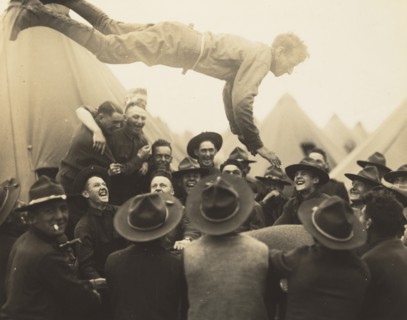 Soldier Thrown in Air, 1917.