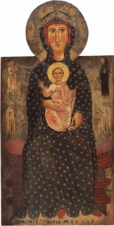 Madonna and Child Enthroned with Four Saints, c. 1240/1245.