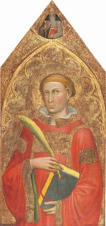 Deacon Saint, with Saint Anthony Abbot above, [right panel], c. 1415/1420.