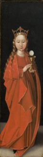 Saint Barbara [left wing exterior], c. 1480/1490.