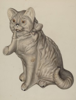 Cat Saving Bank, c. 1940.