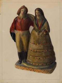 Fisherman and Woman, c. 1937.